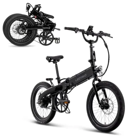 LECTRIC XP Lite 2.0 Folding Electric Bike 45 Mile Range JW Black