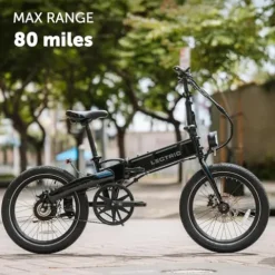 LECTRIC XP Lite 2.0 Folding Electric Bike 45 Mile Range JW Black