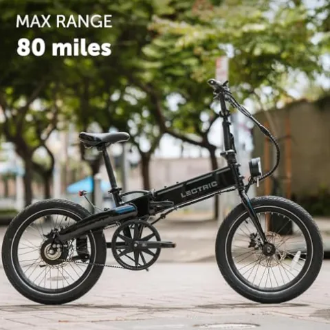 LECTRIC XP Lite 2.0 Folding Electric Bike 45 Mile Range JW Black