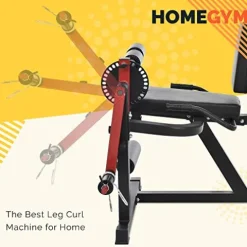 Leg Extension and Bending Machine – Leg Exercise Machine with Adjustable Sat Backrest and Rotating Leg Extension, Suitable for Home Gym Leg Tendon Exercise Red