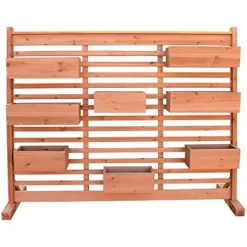 Leisure Season Vertical Garden Wall Planter Medium Brown