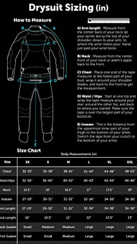 Level Six Emperor Dry Suit Crater Blue