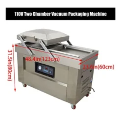 LGXEnzhuo Double Chamber Vacuum Packaging Sealer for Food Saver 110V 1500W