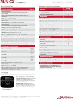 Life Fitness Run CX Treadmill with Track 2.0 Console Black