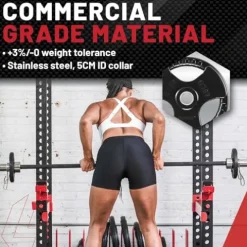 Lifeline Olympic Weight Set 355 lb Rubber Coated Plates Black