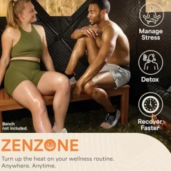 LifePro Outdoor Sauna Tent with Wood Stove Black