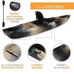 Lifetime 90958 Stealth Pro Angler 118 Fishing Kayak Timberline Camo