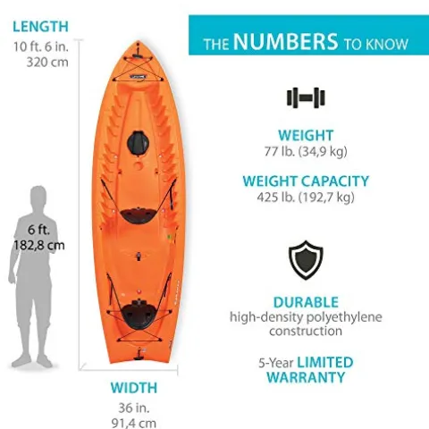 Lifetime Kokanee Sit-On-Top Kayak Orange
