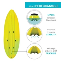 Lifetime Manta 100 Tandem Kayak with Paddles Yellow/Lime 10-Foot
