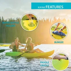 Lifetime Manta 100 Tandem Kayak with Paddles Yellow/Lime 10-Foot
