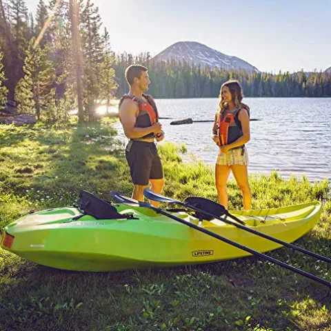 Lifetime Manta 100 Tandem Kayak with Paddles Yellow/Lime 10-Foot