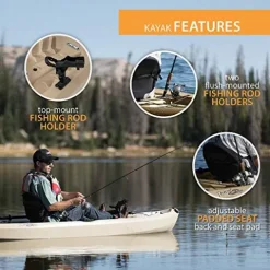 Lifetime Muskie Angler Sit-On-Top Kayak Tan