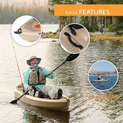 Lifetime Muskie Angler Sit-On-Top Kayak Tan