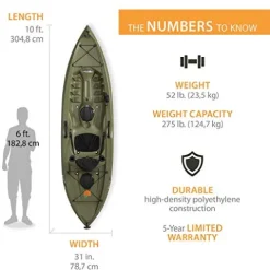 Lifetime Tamarack Angler Sit-On-Top Kayak Olive