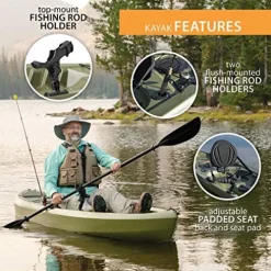 Lifetime Tamarack Angler Sit-On-Top Kayak Olive