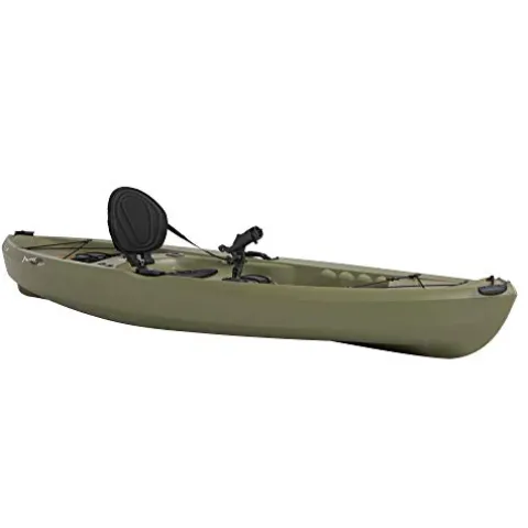 Lifetime Tamarack Angler 100 Fishing Kayak with Paddles Olive Green