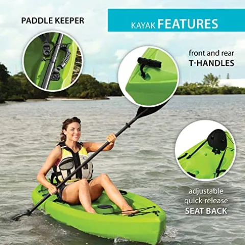 Lifetime Tioga Sit-On-Top Kayak with Paddle Lime