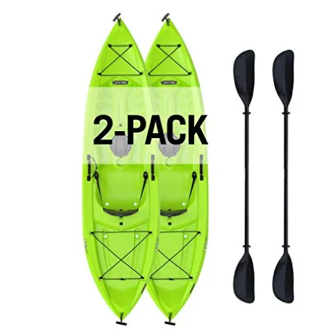 Lifetime Tioga Sit-On-Top Kayak with Paddle (2 Pack) Lime