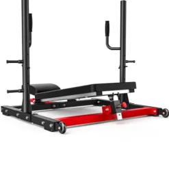 Liksodo Vertical Leg Press Machine for Home Gym, Lower Body Strength – Red