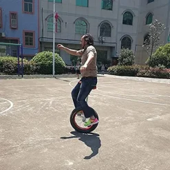LJYT Unicycle 14-24 inch Perfect Beginner’s with Adjustable seat Alloy Rim and Extra-Thick Tires Size 20inch