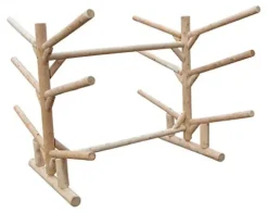 Log Kayak Rack 2 Canoe + 4 Kayak/SUP Rack Unfinished