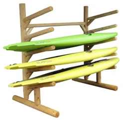 Log Kayak Rack 5 Place 1 Sided SUP Unfinished