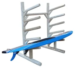 Log Kayak Rack 5 Place 1 Sided SUP Unfinished