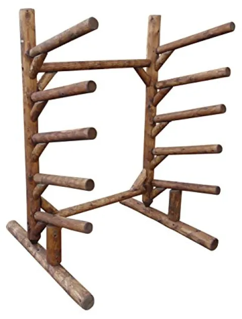 Log Kayak Rack 5 Place 1 Sided SUP Log Rack Canyon Brown