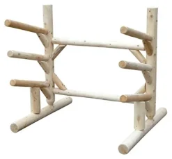Log Kayak Rack 3 Place 1 Sided SUP Storage Rack Natural