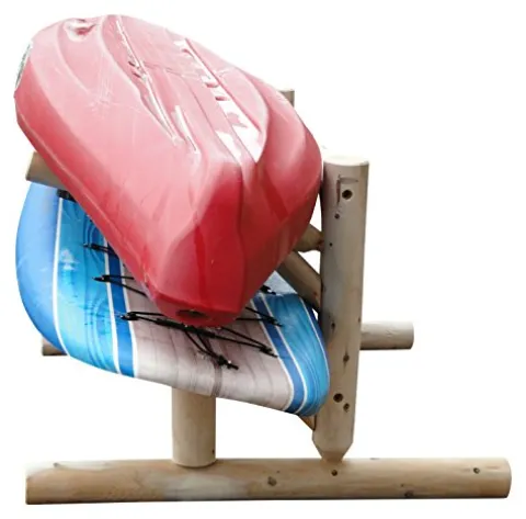 Log Kayak Rack 2 Place 1 Sided SUP Storage Rack Natural