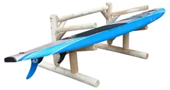 Log Kayak Rack 2 Place 1 Sided SUP Storage Rack Natural