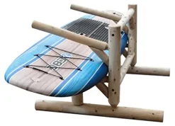 Log Kayak Rack 2 Place 1 Sided SUP Storage Rack Natural