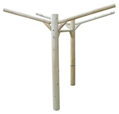 Log Kayak Rack 2 Place Buried in Ground Canyon Brown