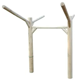 Log Kayak Rack 2 Place Buried in Ground Canyon Brown