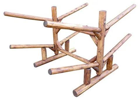 Log Kayak Rack 4 Place Canyon Brown Finish