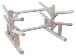 Log Kayak Rack 4 Place Paddle Board Storage Unfinished