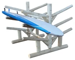 Log Kayak Rack 6 Place Paddle Board Storage Rack Unfinished