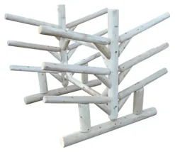 Log Kayak Rack 6 Place Paddle Board Storage Rack Unfinished