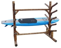 Log Kayak Rack 10 Place SUP Surfboard Rack Canyon Brown Finish