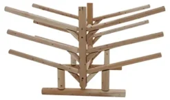 Log Kayak Rack 6 Place SUP and Surfboard Rack Canyon Brown