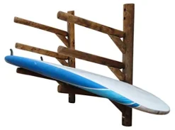 Log Kayak Rack 3 Place SUP and Surfboard Wall-Mounted Rack Canyon Brown