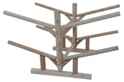Log Kayak Rack 4 Place Unfinished