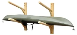 Log Kayak Rack 2 Place Wall Mount Kayak Canoe Rack Canyon Brown