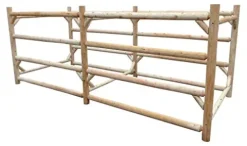Log Kayak Rack 24-Kayak or Multiple Canoe and Kayak Storage Rack Natural