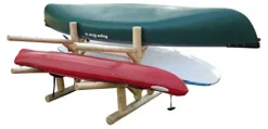 Log Kayak Rack Low 2 Canoe + 2 Kayak Rack Canyon Brown