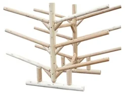 Log Kayak Rack Low 6 Place Kayak or SUP Rack Unfinished