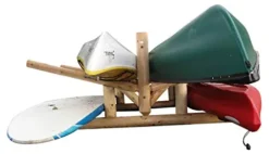 Log Kayak Rack Lowest 2-Canoe + 2-Kayak/SU Canyon Brown