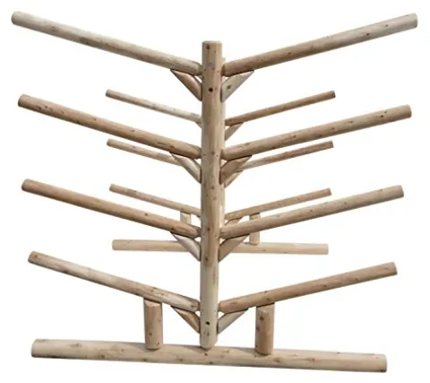 Log Kayak Rack 10-place Kayak Rack Unfinished