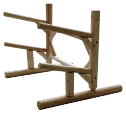 Log Kayak Rack 2-Place 1-Sided Kayak/SUP Rack Canyon Brown