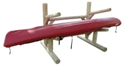 Log Kayak Rack 2-Place 1-Sided Kayak/SUP Rack Canyon Brown
